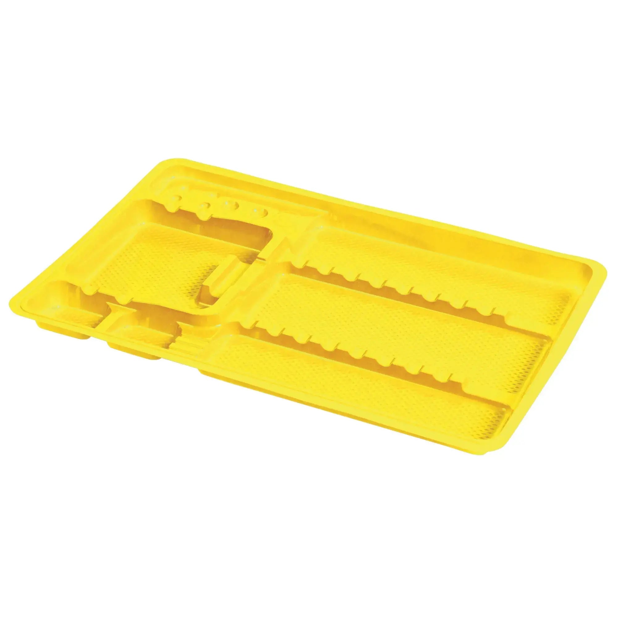 50 plateaux de soin à usage unique avec compartiments - 3 formats My Podologie  180-x-280-x-17-mm-Jaune