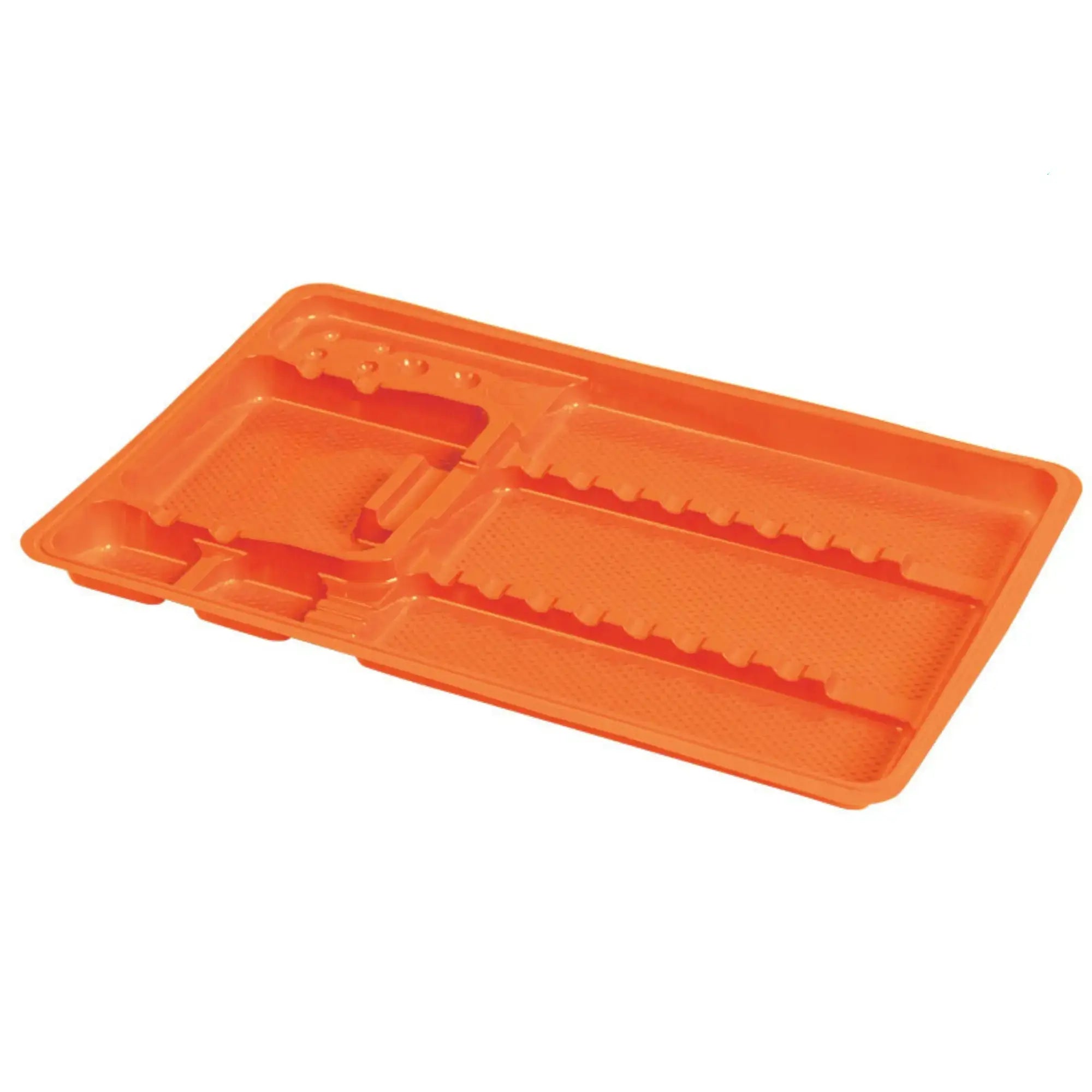 50 single-use care trays with compartments - 3 My Podiatry formats 180-x-280-x-17-mm-Orange-Grapefruit