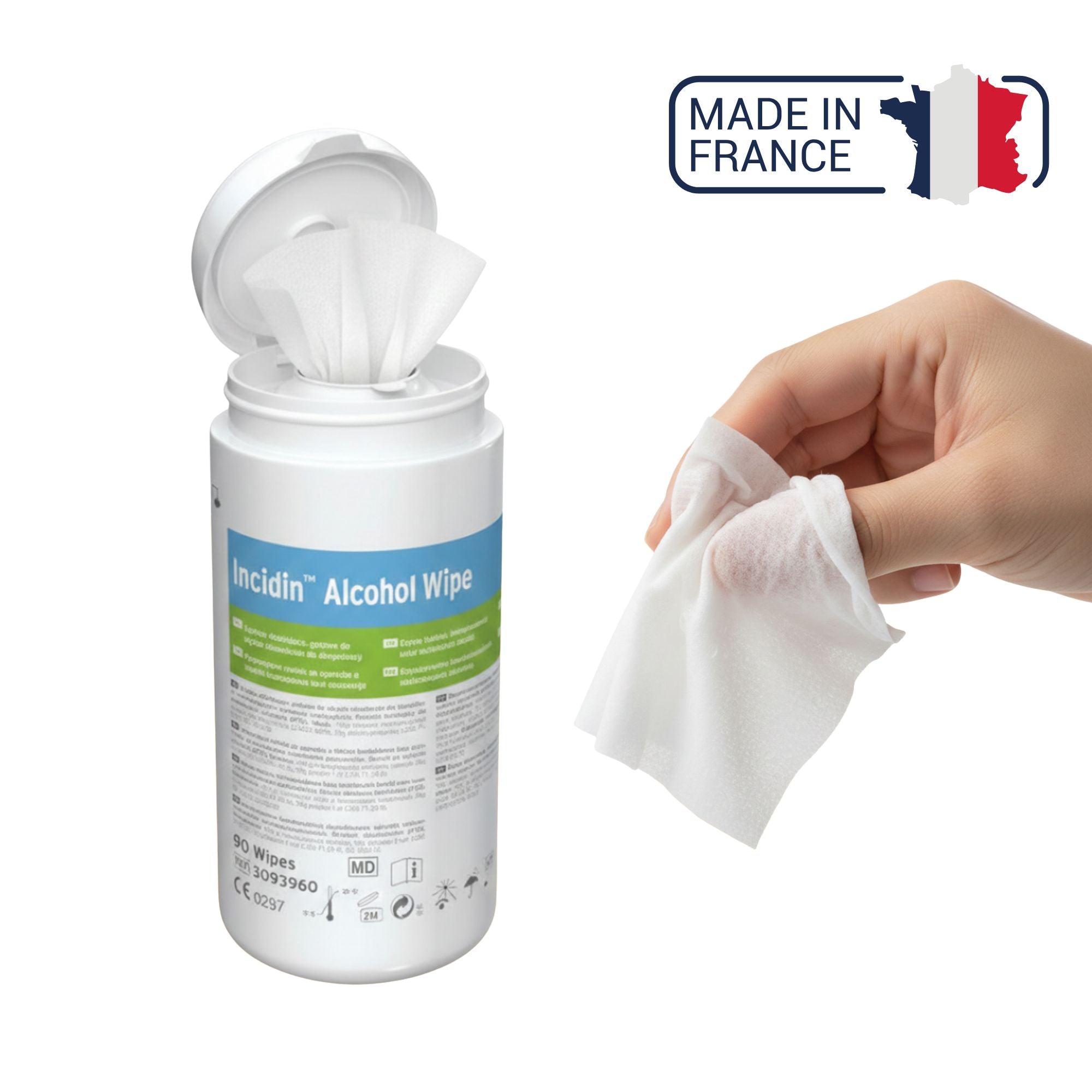 90 Lingettes Désinfectantes Incidin Alcohol Wipes - Boîte ou recharge - Ecolab by Anios Anios 