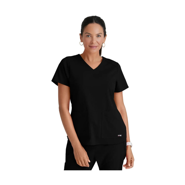 Aura - Tuniek met V-hals - Dames - Grey's Anatomy Stretch Grey's Anatomy Zwart / XL