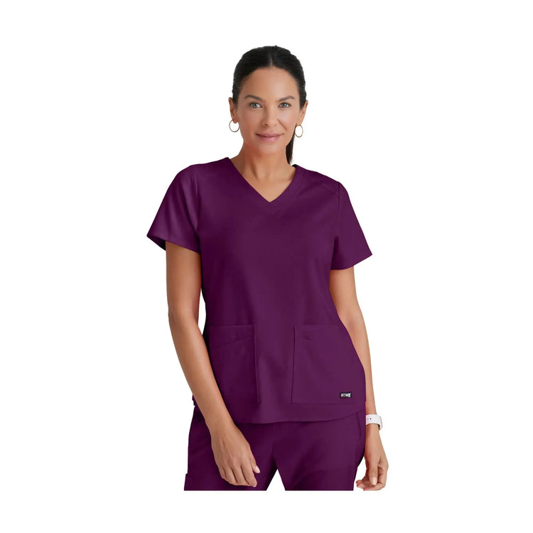 Aura - Tuniek met V-hals - Dames - Grey's Anatomy Stretch Grey's Anatomy Bordeaux / XL
