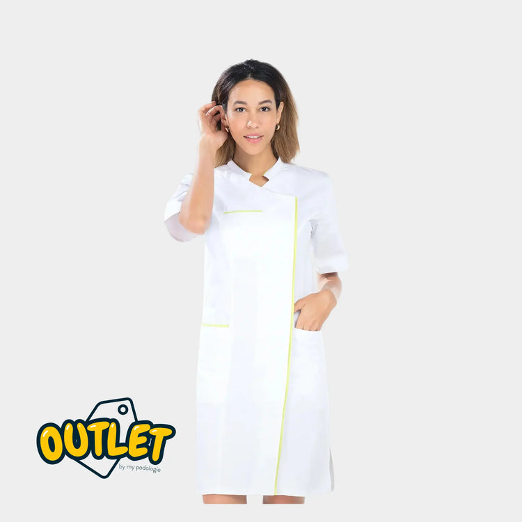 Blouse femme - Taille L - My Blouse // Fin de série My Podologie  Aline - sergé blanc/grany