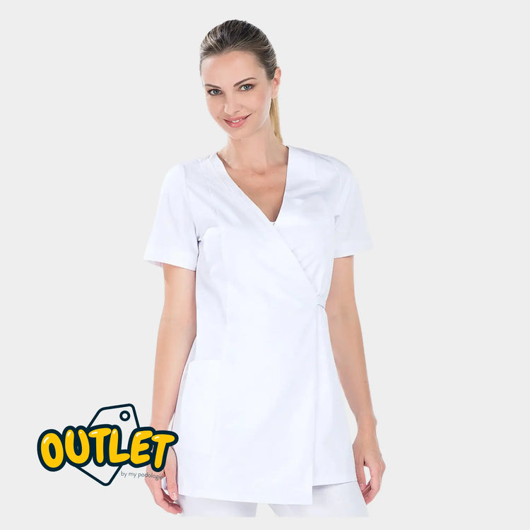 Blouse femme - Taille S - My Blouse // Fin de série My Podologie  Claudia - sergé blanc