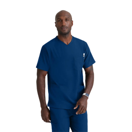 Crew - Medisch T-shirt - Gekruiste V-hals - Heren - Skechers Vitality SKECHERS VITALITY Marineblauw / XL