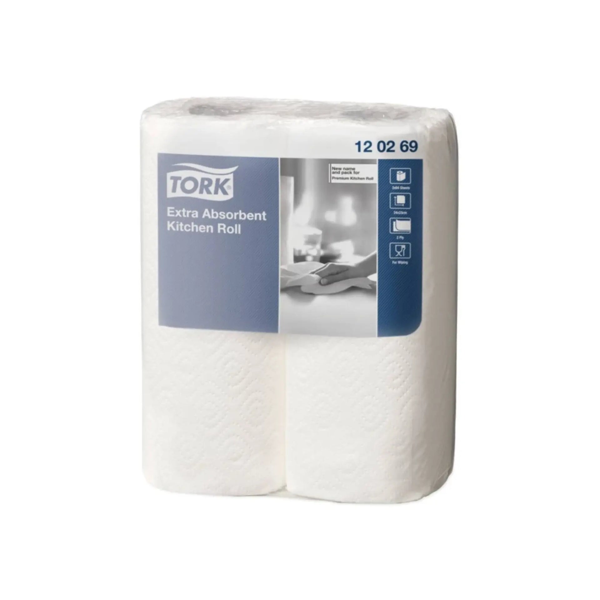 64F Extra absorberende papieren handdoeken - 2 rollen - TORK - My Médical
