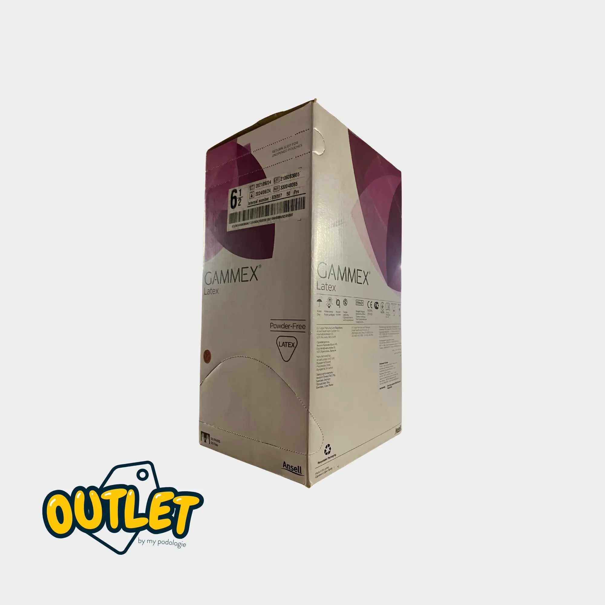 Gants de chirurgie latex Gammex - Taille 6 ou 6/1/2 - Boite de 50 paires // Destockage Destockage 