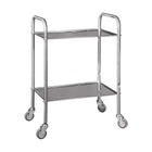 Sokkeltafel in roestvrij staal - 2 dienbladen - 40 x 60 cm - CARINA MEDICAL