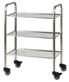 RVS voetstuktafel - 3 planken - 60 x 40 cm