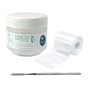 Vercid kit van Doctor Jouille - pot van 50 g + Cementspatel + Rol transparant zelfklevend verband Vercid van Dr Jouille 