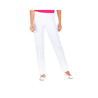 Manu - Witte PC-broek - Gemengd - Elastische tailleband - Geen zak