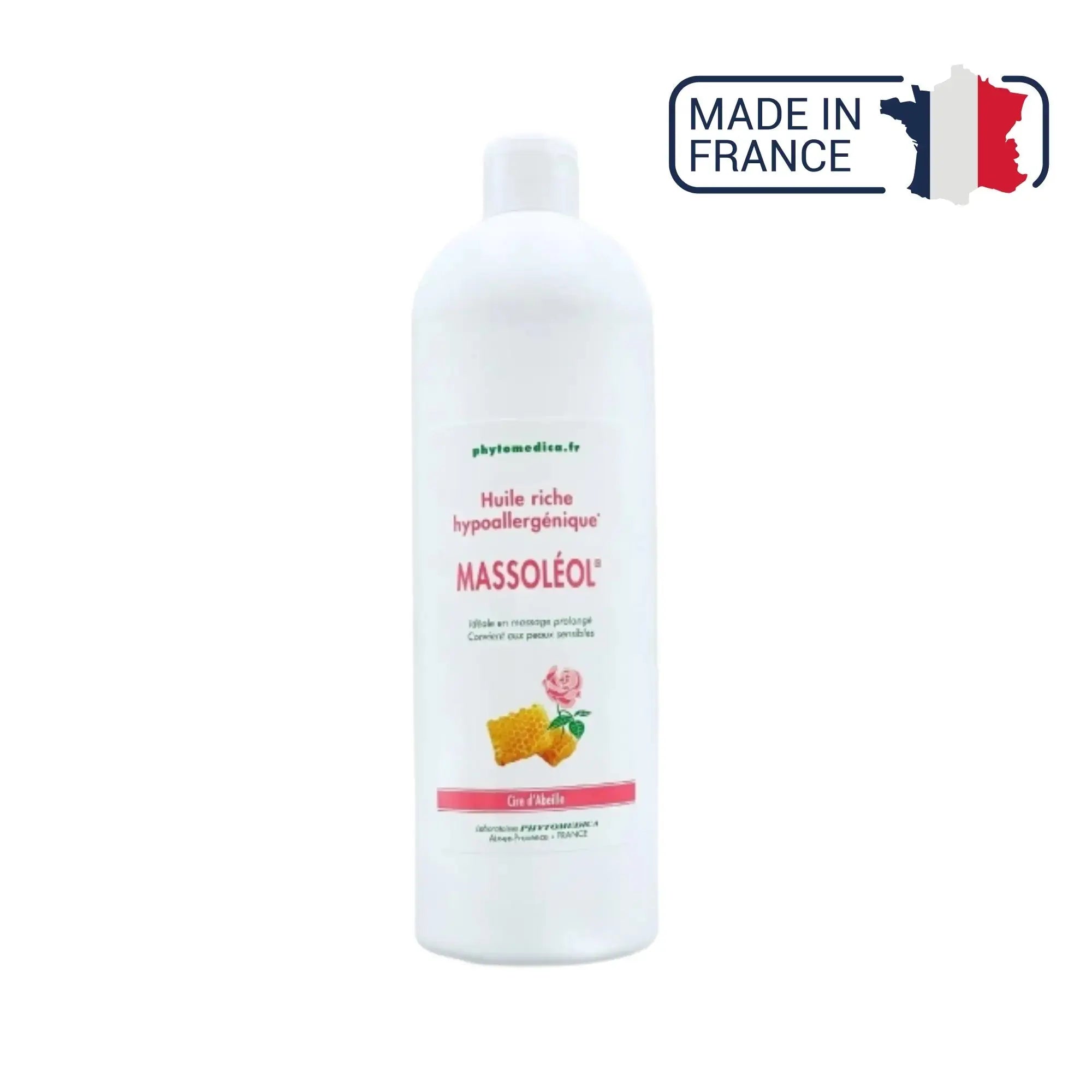 Massoléol® - Huile riche de massage neutre hypoallergénique - Parfum Rose - Phytomedica Laboratoires Phytomedica 