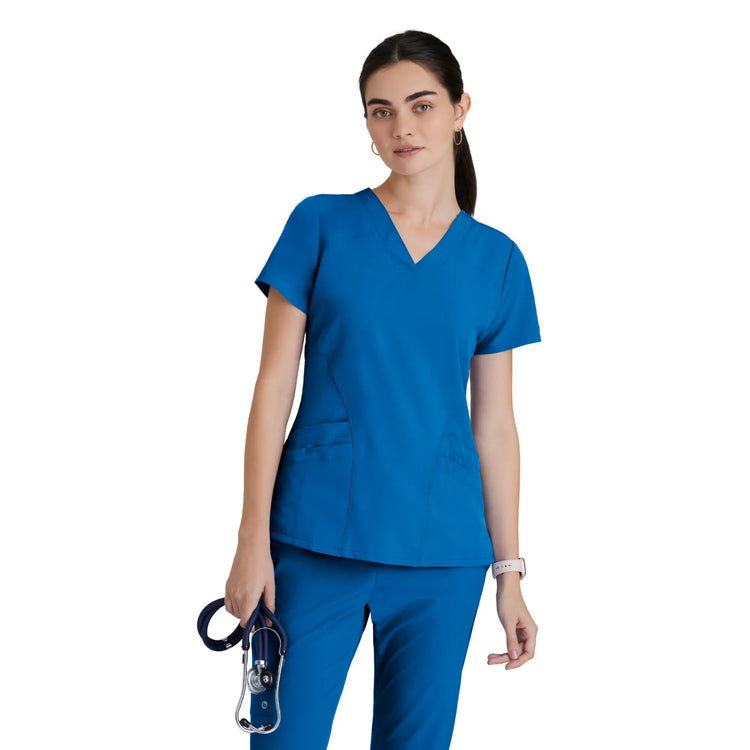 Norma - T-shirt médical col V - Femme - Barco One BARCO  Bleu Roi / XL