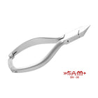 Nageltang - RVS - Gesatineerde afwerking - Rechte snede - Platte bek - 13,5 cm - Sam
