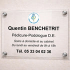 Plaque professionnelle Pédicure-Podologue personnalisable