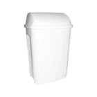 Basic kunststof prullenbak 50L Wit
