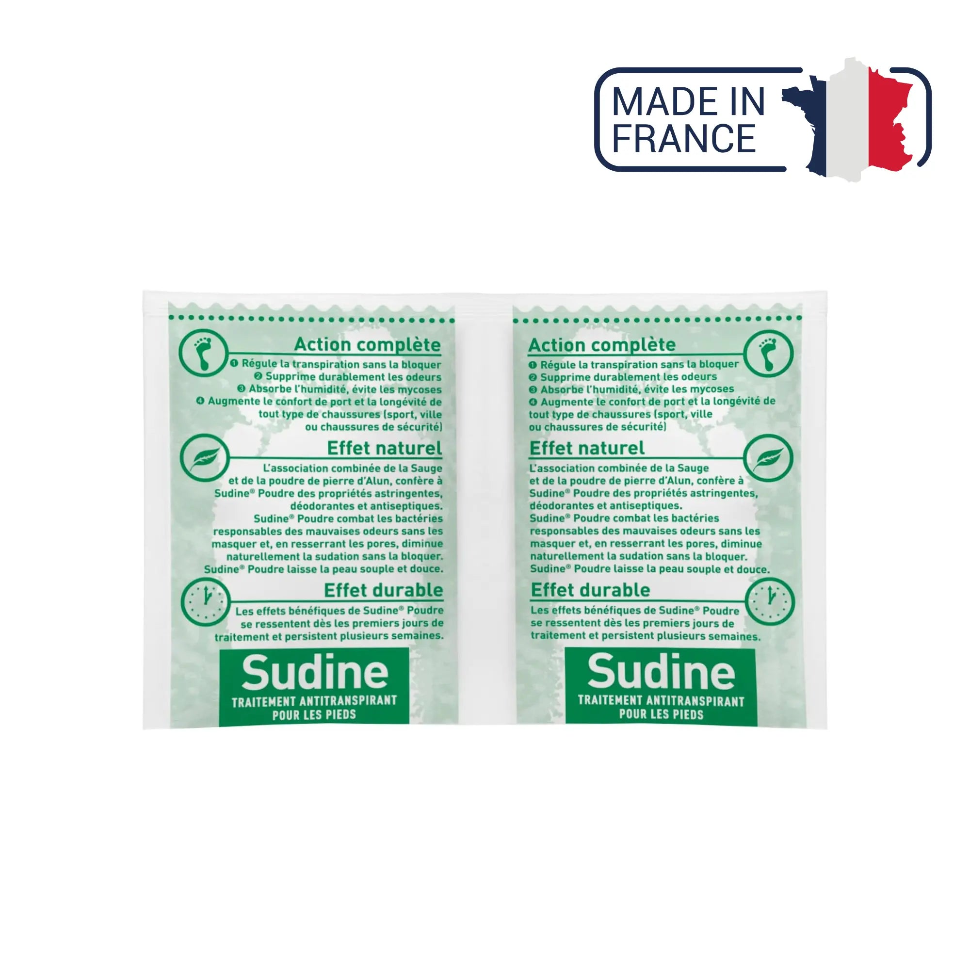 Poudre traitement anti-transpirant pour les pieds - Sudine Laboratoire Sorifa 