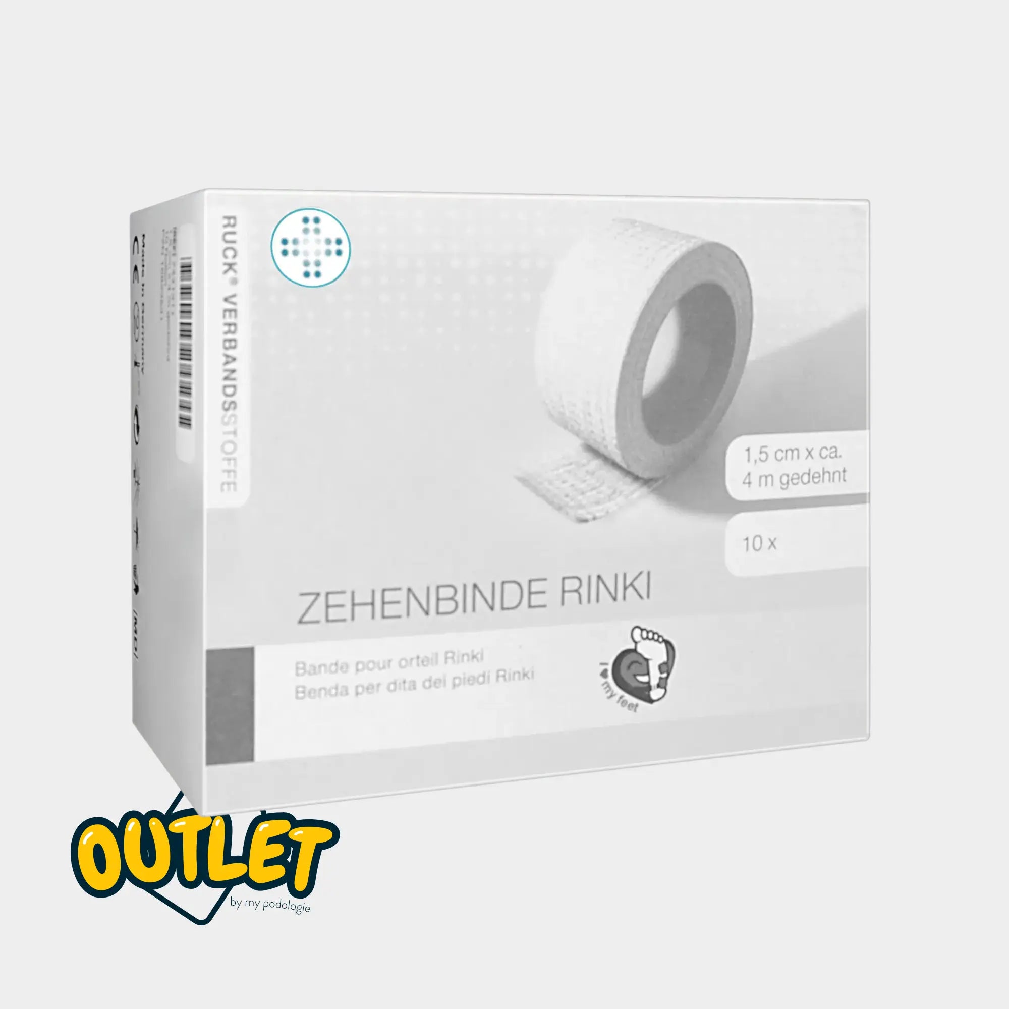 Rouleaux de bandage pour orteil x10 - 1,5 cm x 4 m -  Rinki Ruck // Destockage Destockage 
