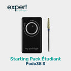 Starting pack étudiant "soins à domiciles" - 1 micromoteur Podo38S noir + 1 fraise à ongle carbure de tungstène